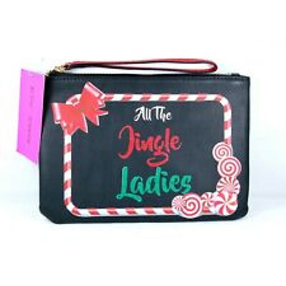 NWT Betsey Johnson Jingle Ladies Kitsch Pouch Black - Picture 2 of 3